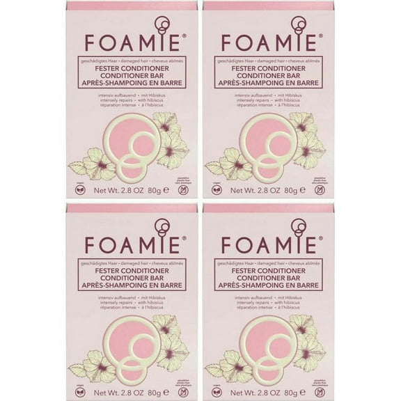 Foamie Hibiscuss Conditioner Bar Solid damaged hair Made in Germany 2.8 oz 4 PK
