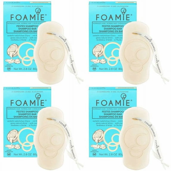 Foamie Natural Coconut Shampoo Bar - For Normal Hair-4 Pack
