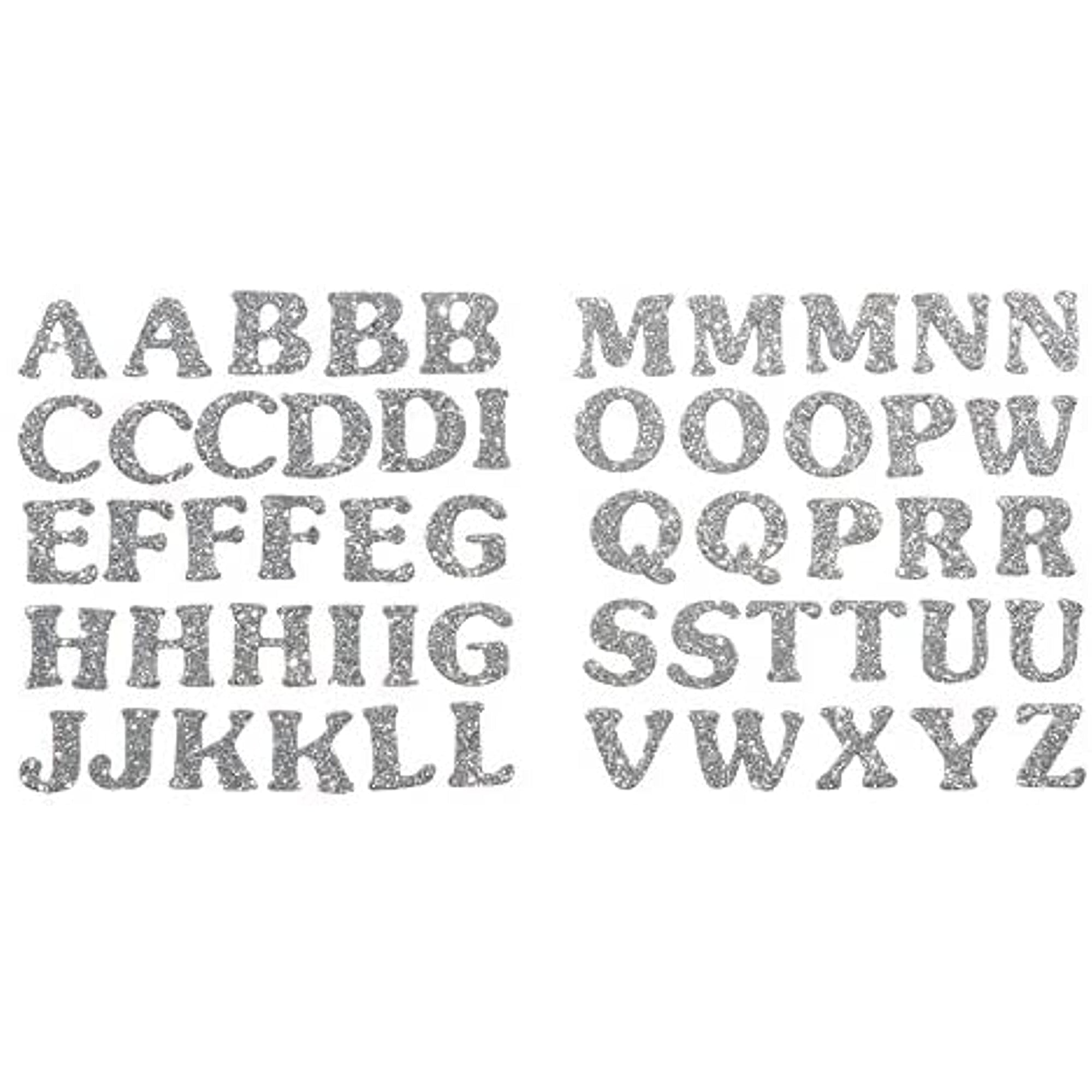 Foamies Glitter Stickrs Alphabet Silver 2 Sheets