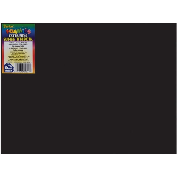 Foamies Sheet Extra Thick Black 6Mm 9X12