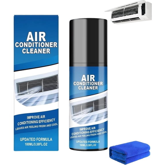 Foaming Air Conditioner Cleaning Spray – No-Rinse, 100ml Air Conditioner Cleaner, For Improved Cooling Efficiency And Air Quality, Removes Odor (1PC)