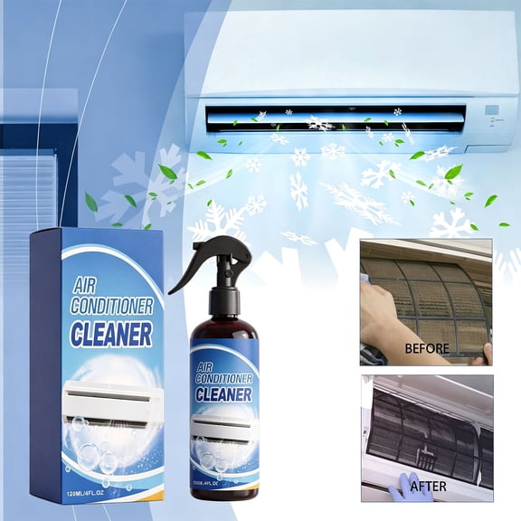 Foaming Air Conditioner Cleaning Spray,No Rinse Coil Cleaner for Air Conditioners,Mini Splits,Heat Pumps and Window Units 120ML