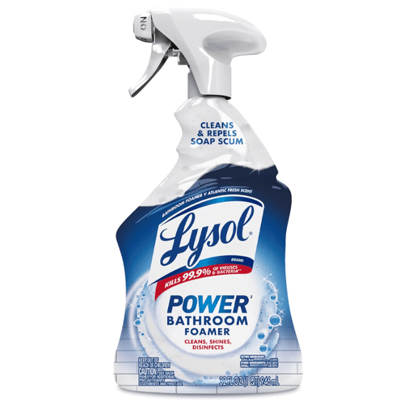 Foaming Bathroom Cleaner, Multipurpose Cleaner For Showers, Bathtubs, Sinks, Disinfectant Spray Kills 99.9% Of Germs, Zero Bleach Cleaning Spray, 32 Oz.