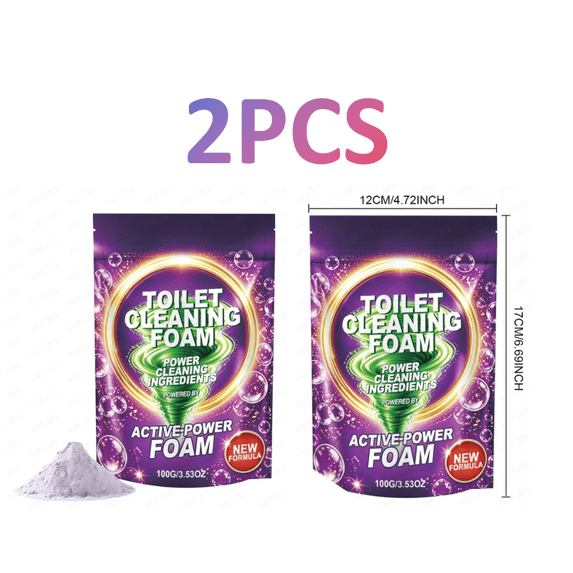 Foaming Cleaning Powder, Fresh Scent Daily Care Powder, Fast Dissolving Formula for Everyday Freshness, Easy Flush Use