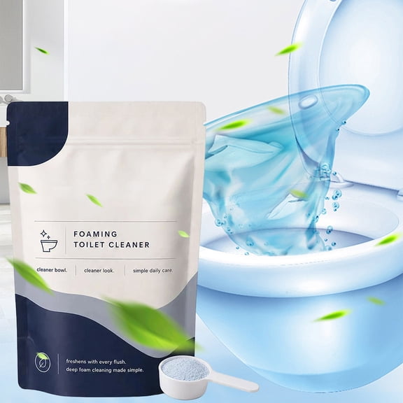 Foaming Cleaning Powder, Fresh Scent Toilet Cleaning Foam, Fast Dissolving Foaming Toilet Bowl Cleaner for Daily Freshness, Easy Flush, 300g
