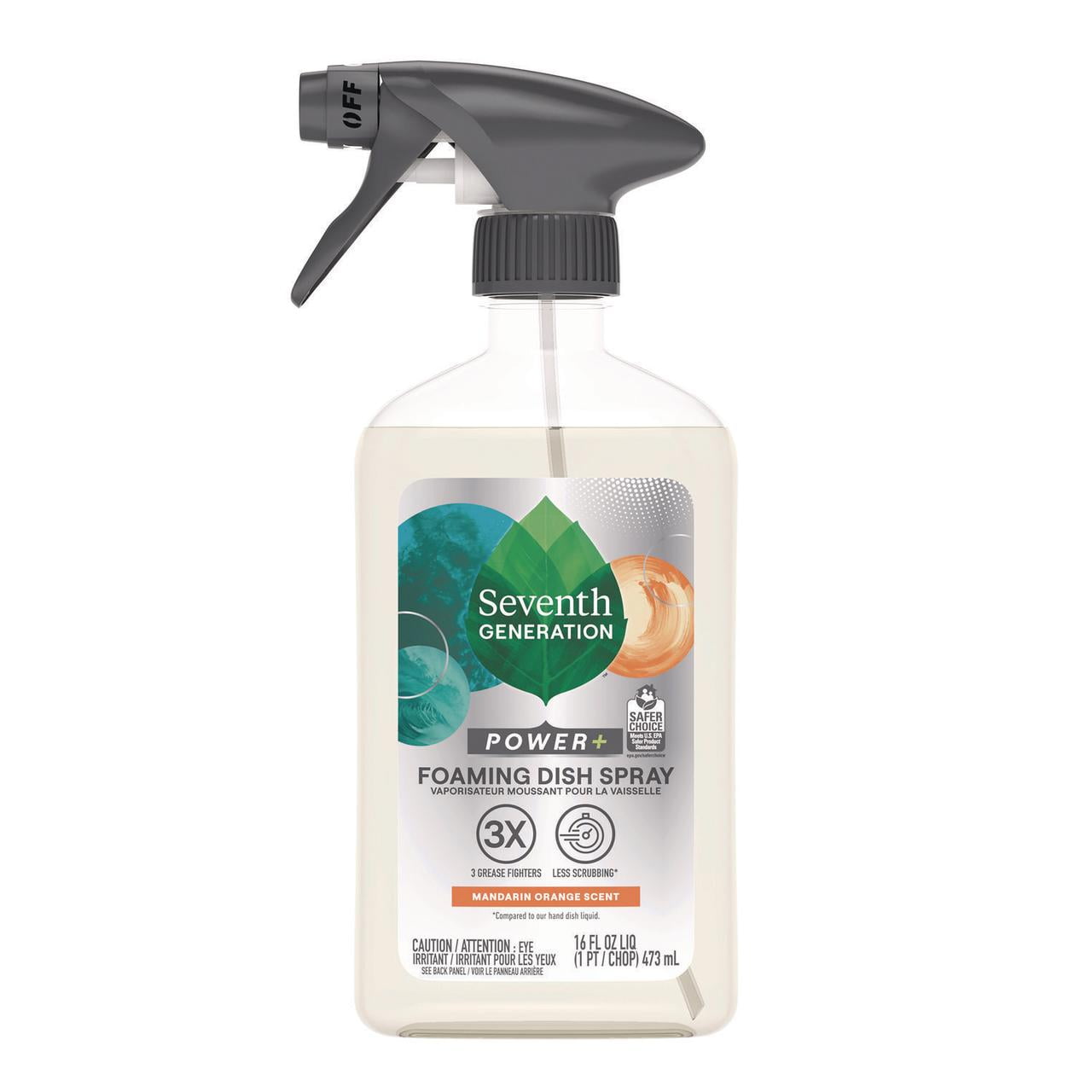 Foaming Dish Spray, Mandarin Orange Scent, 16 oz Bottle | Bundle of 2 Each