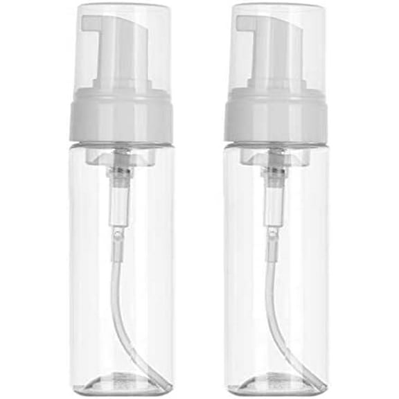 Foaming Dispenser Bottle 7oz Transparent Empty Spray Bottles 2Pcs Foam Pump Bottle Travel (200ml)