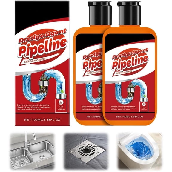 Foaming Drain Cleaner Powder for Kitchen Sinks & Toilets, Pipe Clog Remover 3.9oz