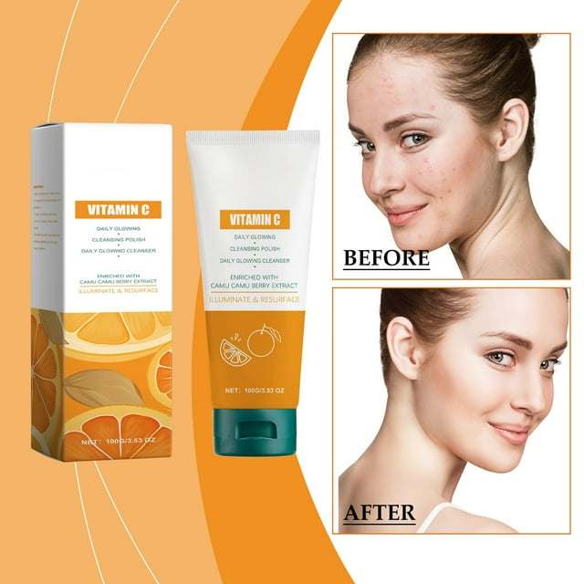 Foaming Face Hydrating Face Wash for Sensitive Skin Vitamin C Cleansing