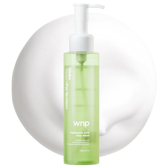WNP Foaming Face Wash with Hyaluronic Acid & APG, Hydrating Cleanser, 5.29 fl oz