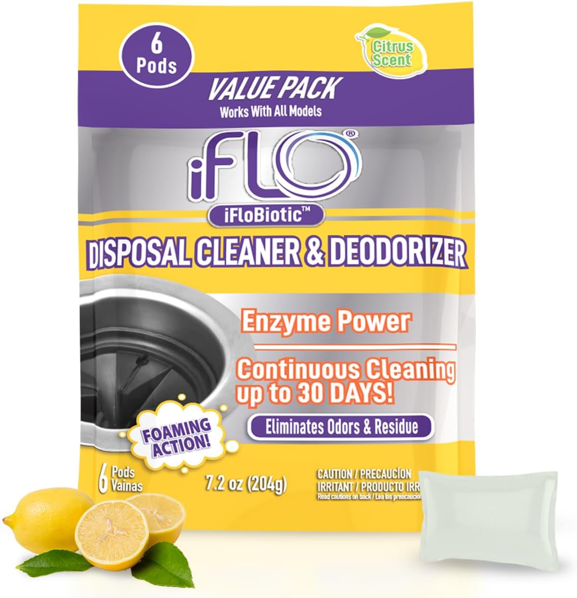 Foaming Garbage Disposal Cleaner Pods with Biotic – Powerful Garbage ...