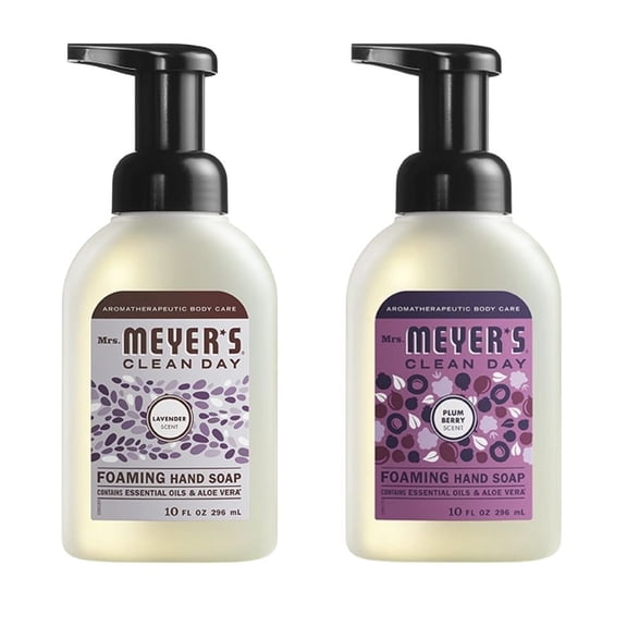 Foaming Hand Soap, 1 Pack Lavender, 1 Pack Plumberry, 10 Fluid Ounce