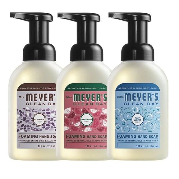 Foaming Hand Soap, 1 Pack Lavender, 1 Pack Watermelon, 1 Pack Rainwater, 10 Fluid Ounce