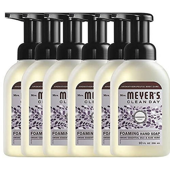 Foaming Hand Soap for Daily Hand Wash as Bathroom Soap & Kitchen Hand Soap Lavender Scented Foaming Soap in Refillable Foam Soap Pump Bottle Tough & Gentle Hand Soap Foam - 10 FL OZ Per Bottle, 6...