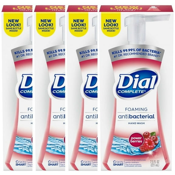 Foaming Hand Soap for Daily Hand Wash as Bathroom Soap & Kitchen Hand Soap| Power Berries Scented Foaming Soap in Refillable Pump Bottle| Gentle Hand Soap Foam - 7.5 Oz, Per Pack, Pack of 4