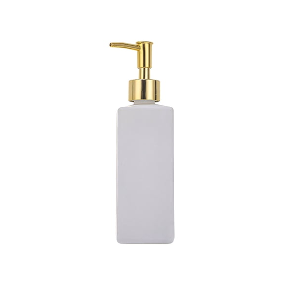 Foaming Hand Soap Dispenser,Glass Foaming Soap Dispenser,Foaming Soap Dispenser Pump Bottles, BPA Free Empty Refillable Plastic Container for Liquid Soap(White 12oz 7.5in)