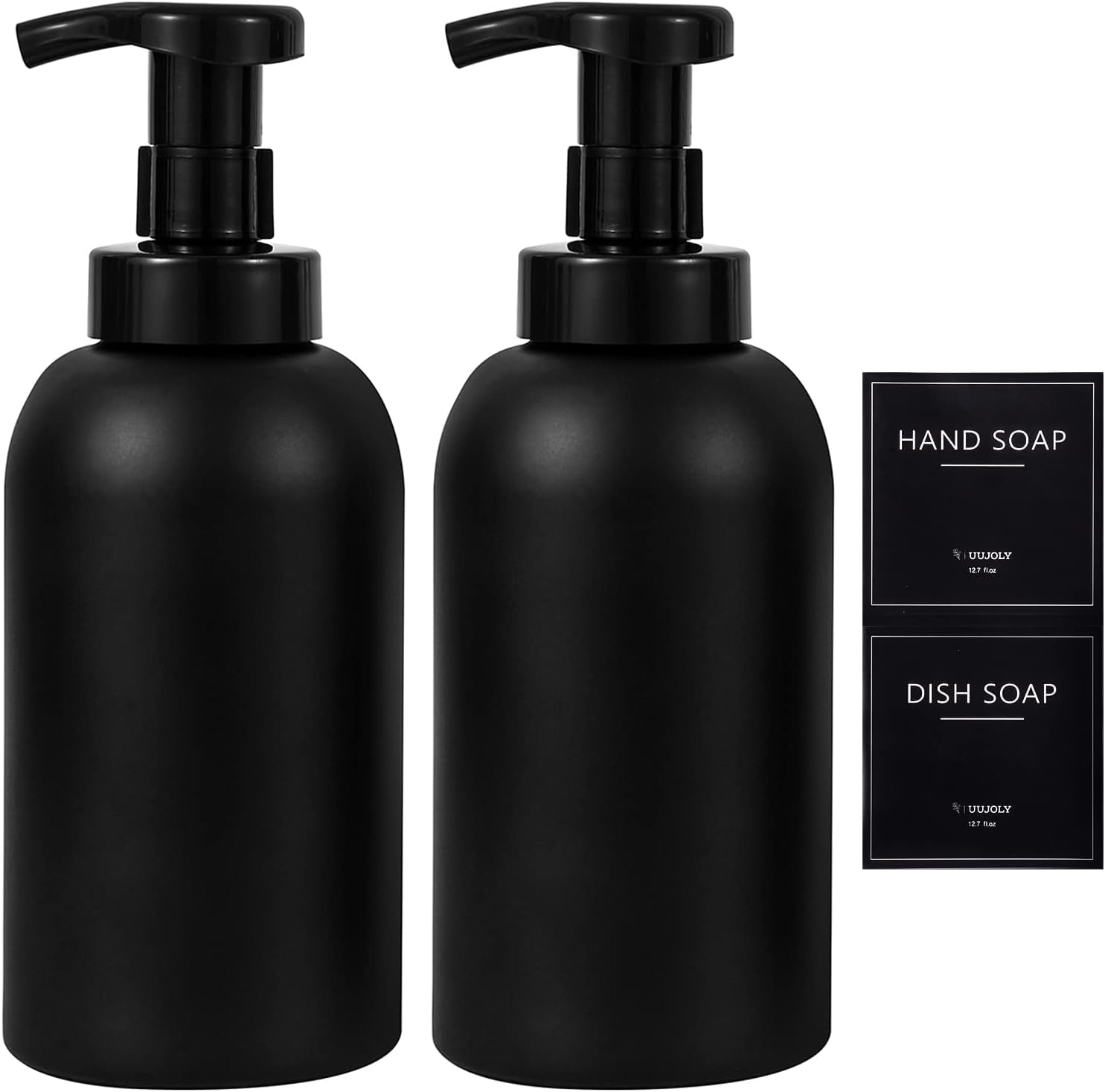 Foaming Hand Soap Dispenser Glass Jar Foam Dish Soap Dispenser for Bathroom and Kitchen Sink