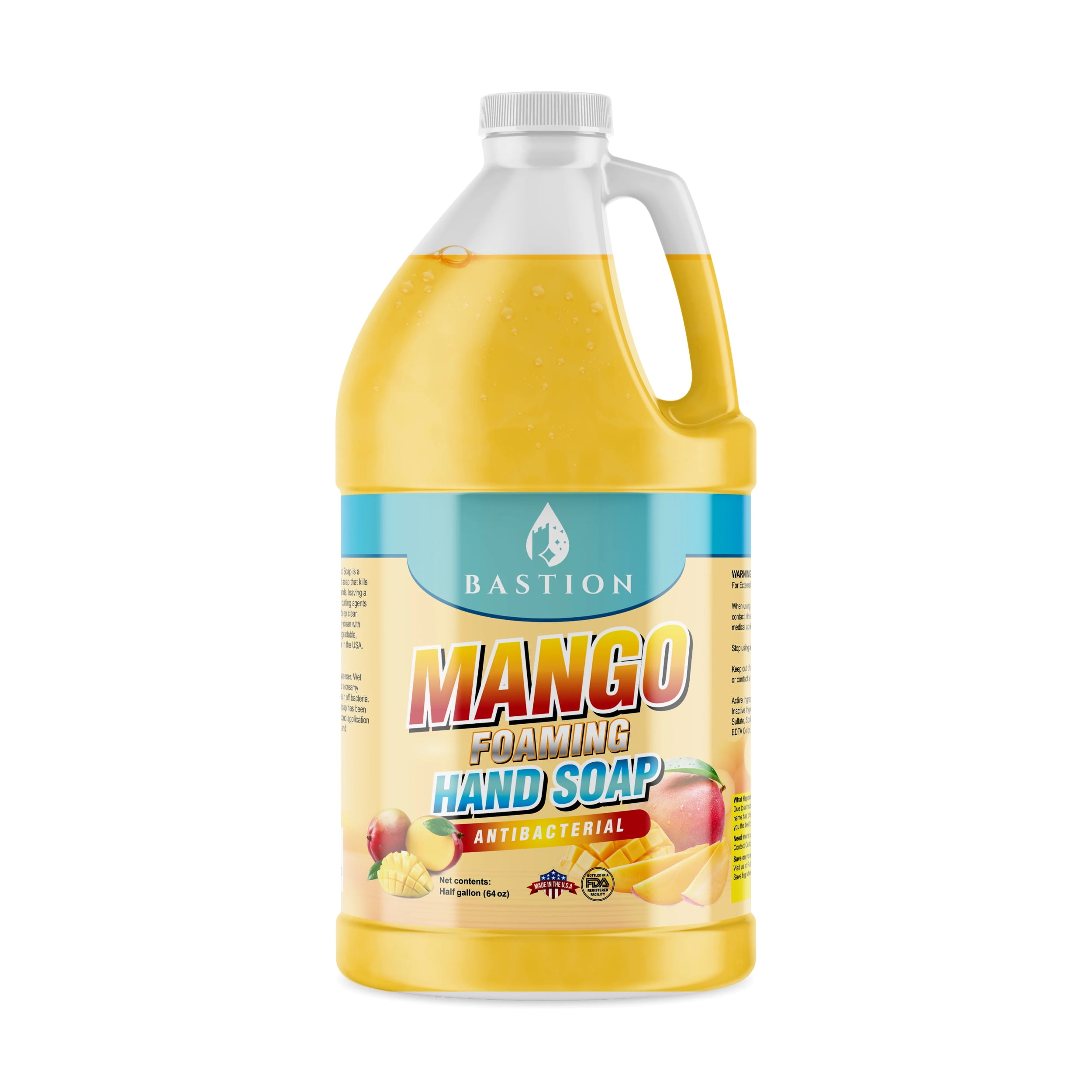 Foaming Hand Soap Refill Antibacterial Mango Scent For Sensitive 1-2-gallon-64-oz-food-storage-containers-with-lids-freezer-and