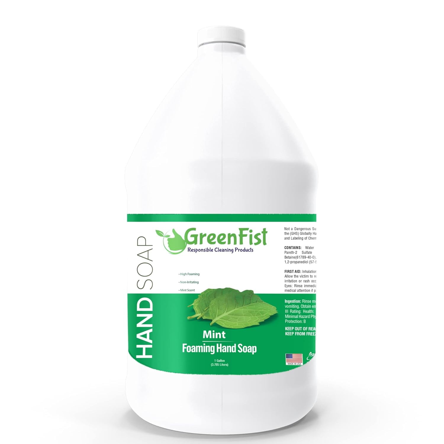 Foaming Hand Soap Refills Mint Scent Inspired by Eucalyptus Smell Jug Foam Refill Made in USA, 128 ounce (1 Gallon)