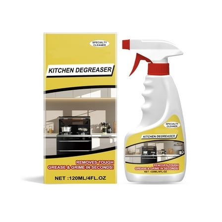 Foaming Kitchen Cleaner Degreaser All Purpose Stain Remover For Grease Grime Oil Bathroom Kitchen Surfaces 120Ml Spray Bottle 0.392 Pounds