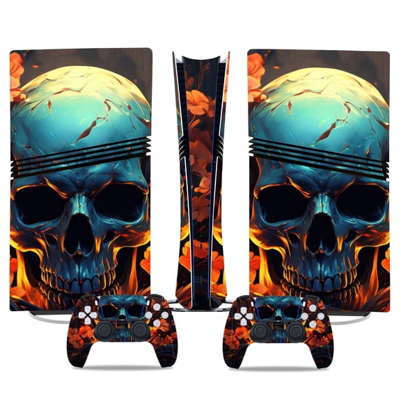 No Foaming For PS5 PRO Skin Digital Edition Console And Controller Vinyl Cover Skins Wraps Scratch Resistant, Compatible With For PS5 Digital Edition Pro 03300 Skins Wraps Gift Bubble Free