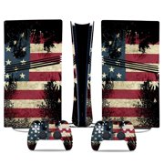 No Foaming For PS5 PRO Skin Digital Edition Console And Controller Vinyl Cover Skins Wraps Scratch Resistant, Compatible With For PS5 Digital Edition Pro 05103 Skins Wraps Gift Bubble Free