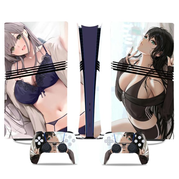 No Foaming For PS5 PRO Skin Digital Edition Console And Controller Vinyl Cover Skins Wraps Scratch Resistant, Compatible With For PS5 Digital Edition Pro 16555 Skins Wraps Gift Bubble Free