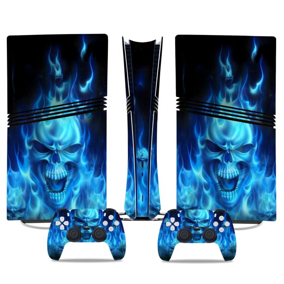 No Foaming For PS5 PRO Skin Digital Edition Console And Controller Vinyl Cover Skins Wraps Scratch Resistant, Compatible With For PS5 Digital Edition Pro 29430 Skins Wraps Gift Bubble Free