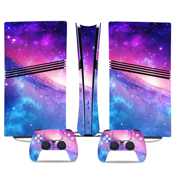 No Foaming For PS5 PRO Skin Digital Edition Console And Controller Vinyl Cover Skins Wraps Scratch Resistant, Compatible With For PS5 Digital Edition Pro 56698 Skins Wraps Gift Bubble Free