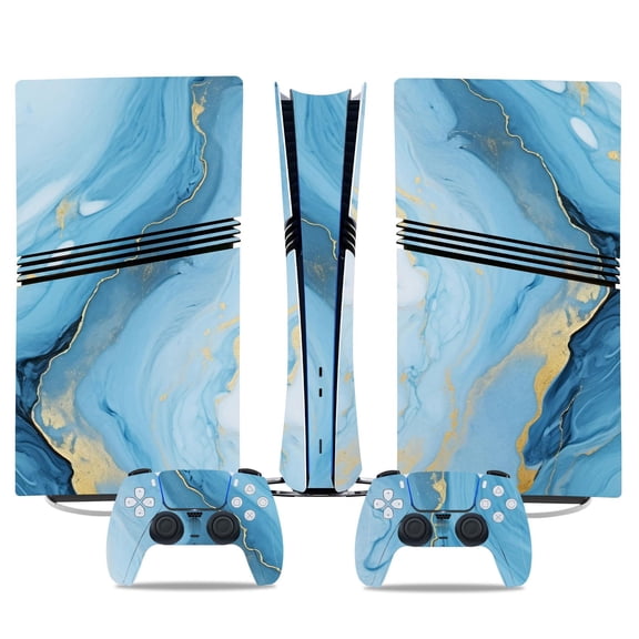 No Foaming For PS5 PRO Skin Digital Edition Console And Controller Vinyl Cover Skins Wraps Scratch Resistant, Compatible With For PS5 Digital Edition Pro 63613 Skins Wraps Gift Bubble Free