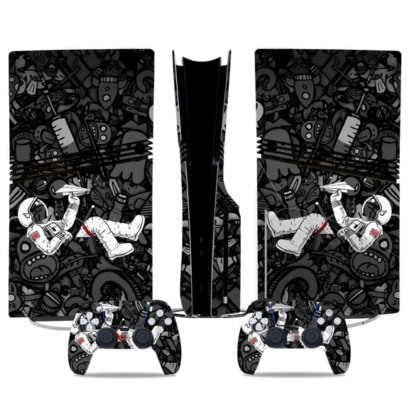 No Foaming For PS5 PRO Skin Digital Edition Console And Controller Vinyl Cover Skins Wraps Scratch Resistant, Compatible With For PS5 Digital Edition Pro 76977 Skins Wraps Gift Bubble Free