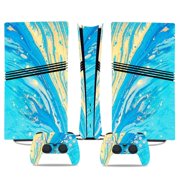 No Foaming For PS5 PRO Skin Digital Edition Console And Controller Vinyl Cover Skins Wraps Scratch Resistant, Compatible With For PS5 Digital Edition Pro 99044 Skins Wraps Gift Bubble Free