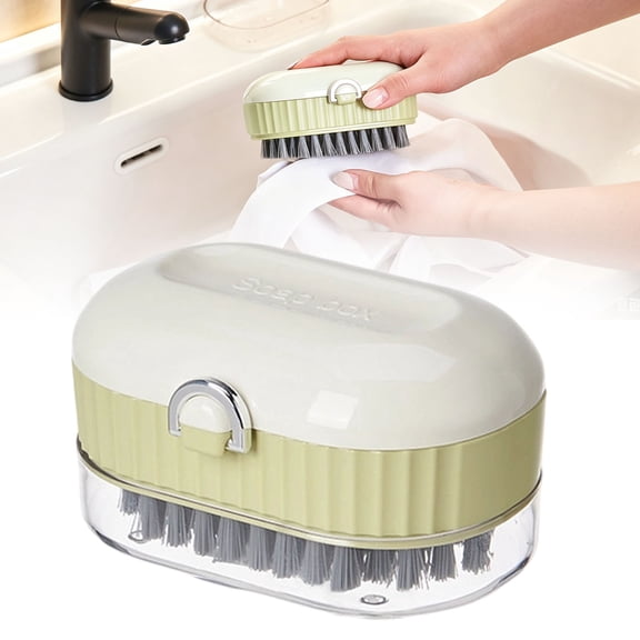 Foaming Soap Box with Roller Bubble Case for Laundry, Portable Scrubbing Soap Dispenser, Cleaning Storage Foaming Box for Home Bathroom Kitchen, Laundry Cleaning Brush (1pcs)