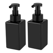 Foaming Soap Dispenser,15oz Refillable Pump Bottle Plastic for Liquid Soap,Shampoo,Body Wash,Black