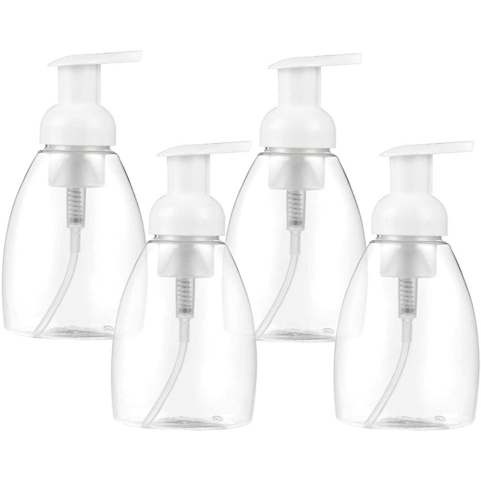 Foaming Soap Dispenser - 4-Pack Soap Dispenser Bottles, Bpa Free, Refillable Liquid Soap Bottles with Pumps, for Bathroom, Kitchen, and Countertop, 8.5Oz, 250Ml