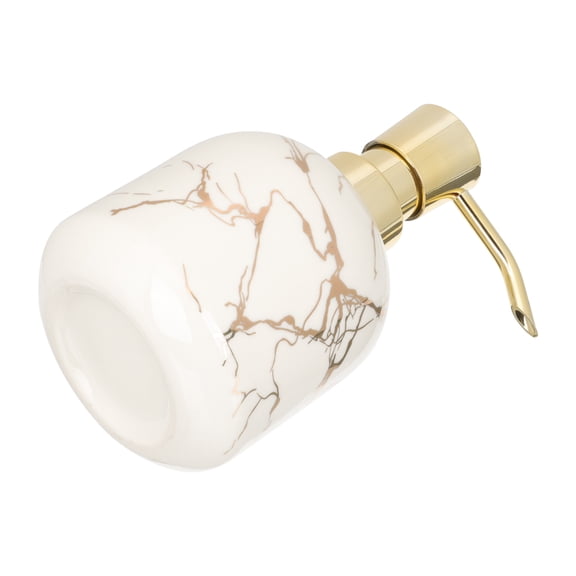 FUEENIRVA Shower Soap Dispenser White Ceramic 1Set Airtight Pump