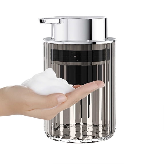 Foaming Soap Dispenser Bottle, Refillable Plastic Hand Soap Dispenser, Easy Press Foam Pump with Leakproof Design, Bathroom and Kitchen Countertop Soap Dispenser for Home Use