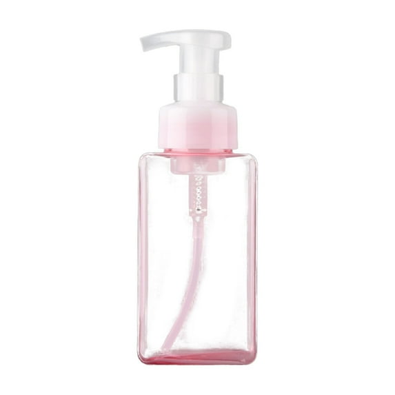 Foaming Soap Dispenser, Refillable Modern Square Pump Bottle for Shampoo, Body Wash, Liquid Soap, Plastic Empty Soap Dispenser for Kitchen, Bathroom, 1 Pcs, 7.28x2.64"