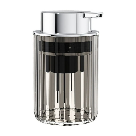 Foaming Soap Dispenser, Hand Soap Pump, Reusable Clear Gray Plastic Foaming Soap Dispenser for Bathroom Kitchen, Durable ABS Material with Leak Proof Design, 7x12.7cm Compact Size