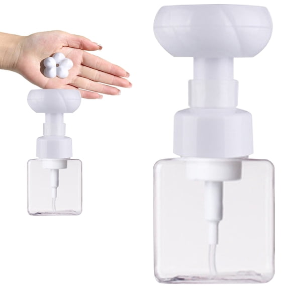 Foaming Soap Dispenser,Refillable Foaming Pump Dispenser Plastic Bottle,Wide‑Mouth Refill Foaming Soap Bottles,Multi‑Purpose Empty Pump Container,Foaming Pump Vessel for Shower Gel,Cleansing Liquid