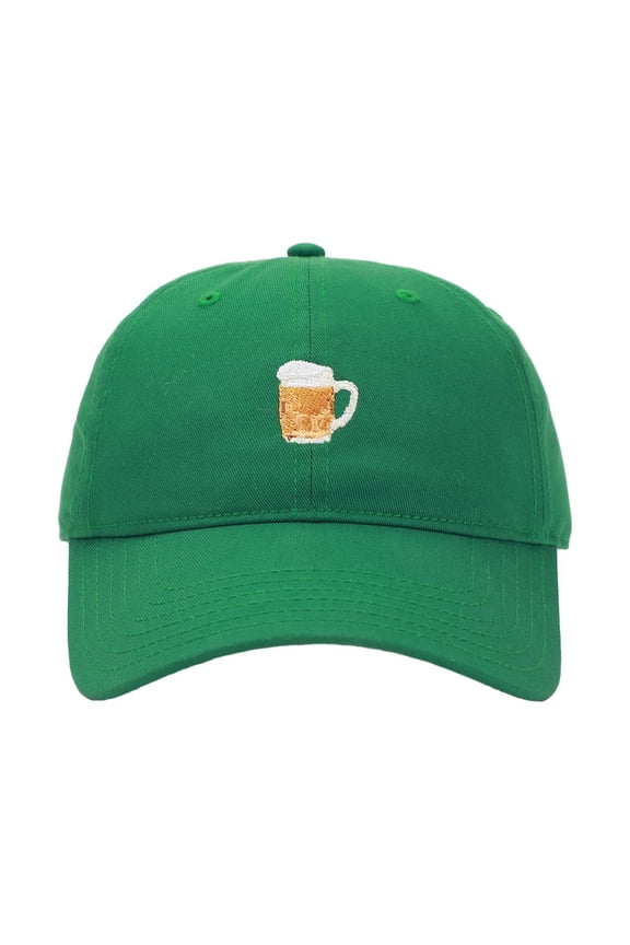 Foaming Stein Adult Green St. Patrick's Day Oktoberfest Baseball Hat