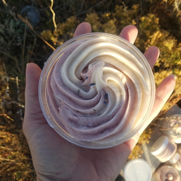 Foaming Whipped Sugar Scrub (Lavender, Large)