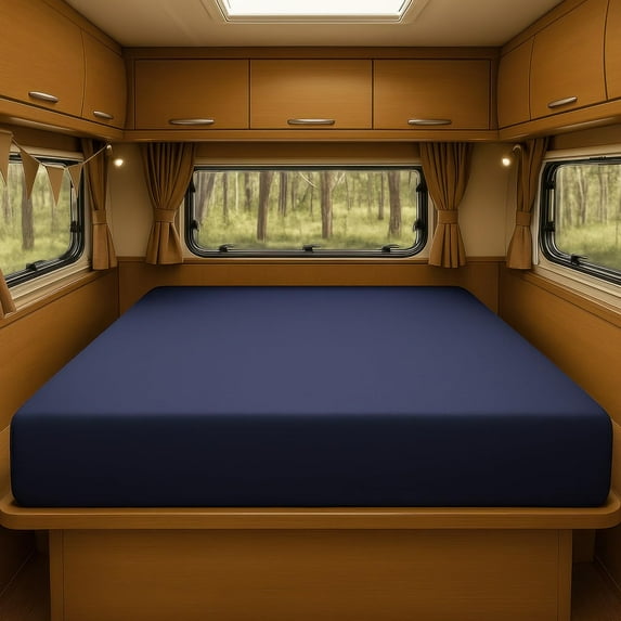 Foamma 4” x 24” x 72” Water Resistant Gel Memory Foam RV Bunk Mattress, Firm High Density Foam Base, Comfortable and Durable Polyester Cover, Truck, Camper, Travel Trailer, Made in USA