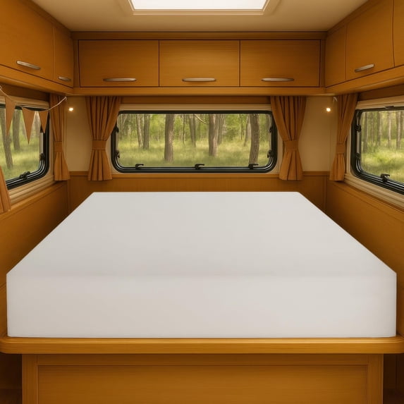 Foamma 5" x 39" x 75" High Density RV Bunk Mattress Foam Replacement Topper for Camper, Truck, Travel Trailer, Firm, CertiPUR-US Certified, Made in USA, Cover Not Included