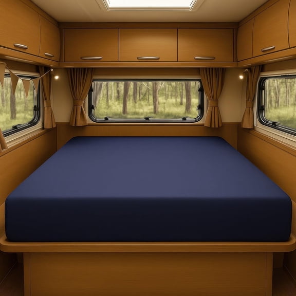Foamma 6” x 30” x 72” Water Resistant Gel Memory Foam RV Bunk Mattress, Firm High Density Foam Base, Comfortable and Durable Polyester Cover, Truck, Camper, Travel Trailer, Made in USA