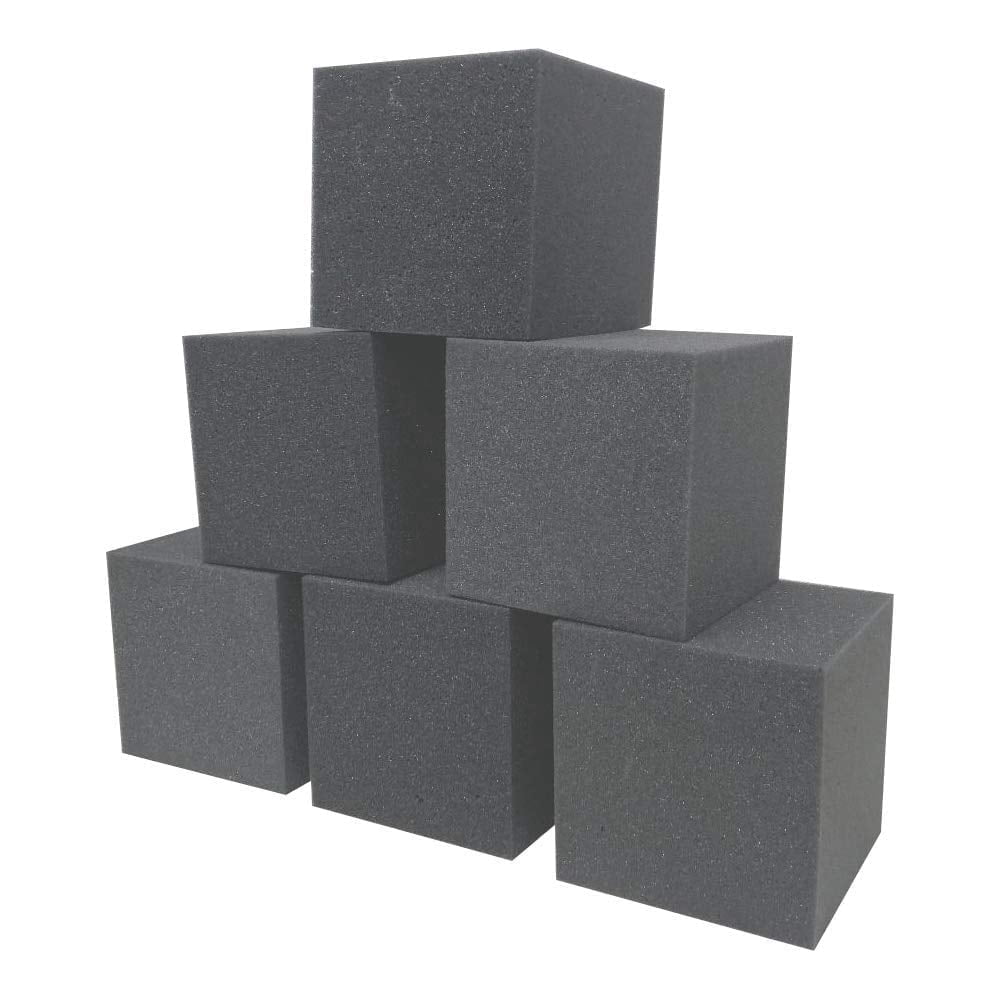 Foamma Charcoal Foam Pit Cubes/Blocks 6” x 6” x 6” 30 Pack for Gymnastics, Freerunning and Parkour Courses, Skateboard Parks, BMX, Trampoline Arenas