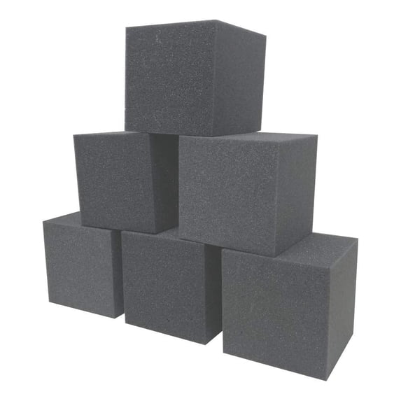 Foamma Charcoal Foam Pit Cubes/Blocks 8” x 8” x 8” 20 Pack for Gymnastics, Freerunning and Parkour Courses, Skateboard Parks, BMX, Trampoline Arenas