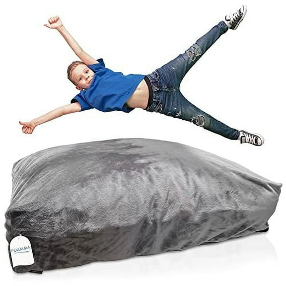 Foamma Crash Pad, Soft Fabric Surface and Washable Cover, Sensory Pad with Foam Blocks for Kids and Adults,  (60’’ X 60’’) (5 Feet X 5 Feet)