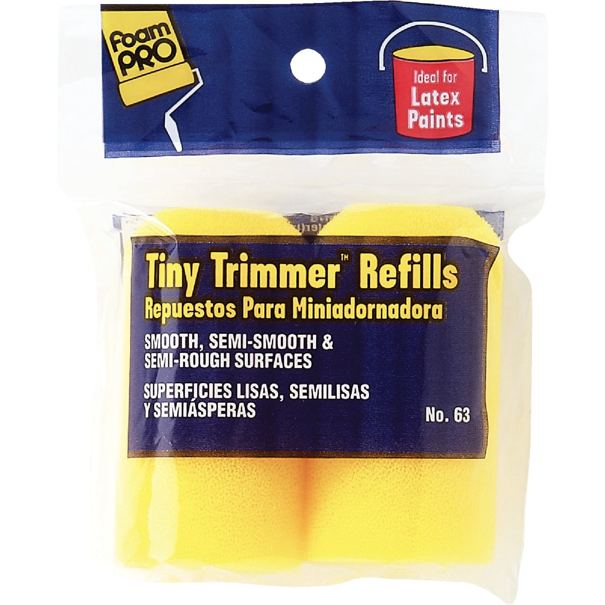 Foampro 63 Tiny Trimmer Refills, 2", 2 Pack Pack of 12