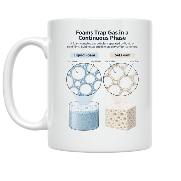 Foams Trap Gas in a Continuous Phase - Science Enthusiast - 11 oz Ceramic Coffee Mug